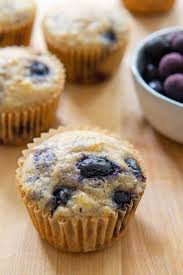 Gluten-Free Sourdough Blueberry Muffins